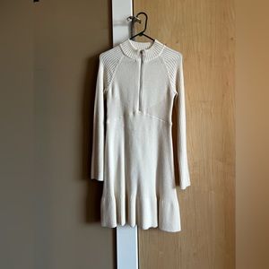 Rachel Roy Cream Sweater Skater Dress